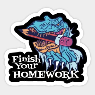 Finish your Homework Sticker